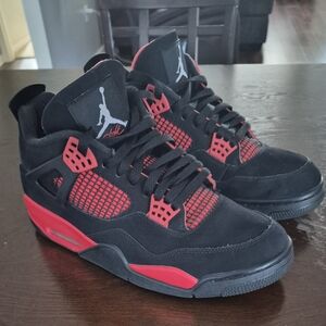 Jordan Black and Red Athletic Sneakers